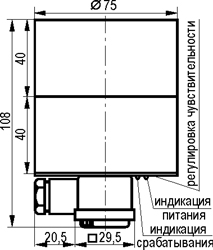 Габариты ISN HT6A5-01G-R50-L